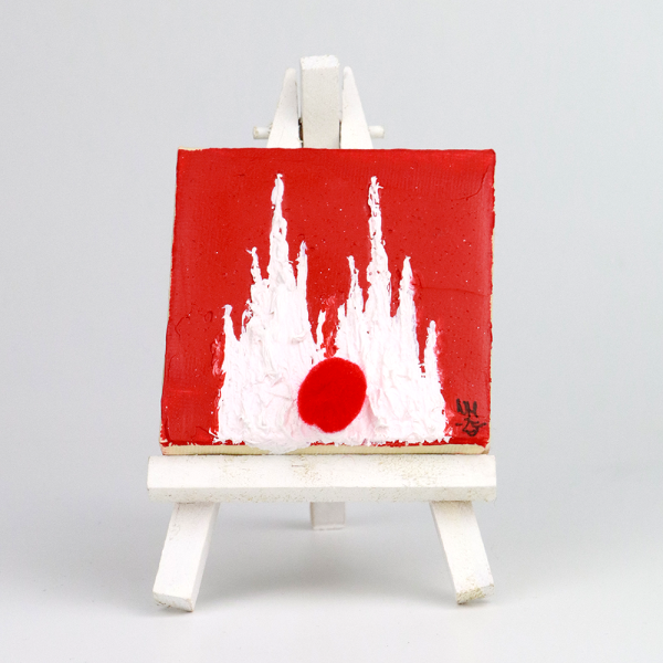 Ölbild Staffelei, 7 x 7 cm, 230301 Ansicht Front