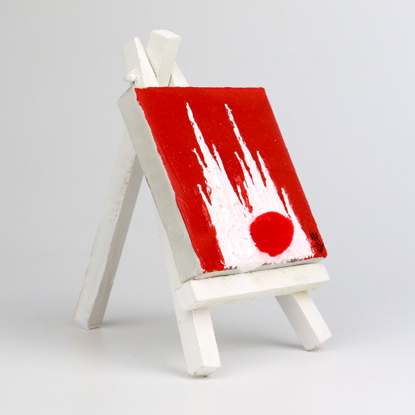 Ölbild Staffelei, 7 x 7 cm, 230301 Ansicht rechts