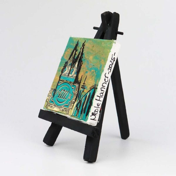 Ölbild Staffelei „4711“, 250701 Ansicht links