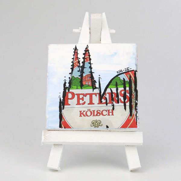 Ölbild Collage Staffelei, 7 x 7 cm, 250829 Ansicht Front