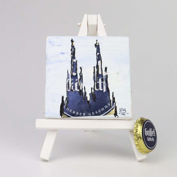 Ölbild Collage Staffelei, 7 x 7 cm, 250831 Ansicht Front