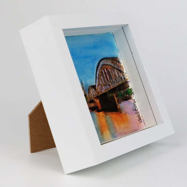 Aquarell gerahmt „Kölner Dom mit Hohenzollernbrücke“, 250903 Ansicht rechts