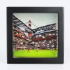 Aquarell gerahmt „Kölner FC Südkurve“, 250906 Ansicht Front, schwarzer Rahmen