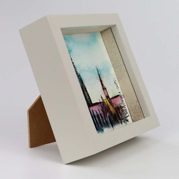 quarell gerahmt „Kölner Dom“, 250916 Ansicht rechts