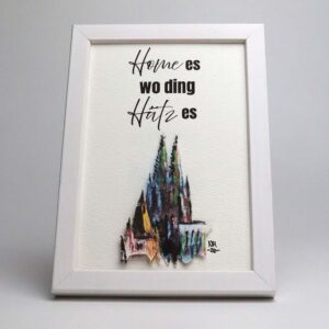 Aquarell-Druck gerahmt "Kölner Dom", 260109