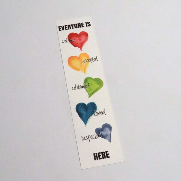 Lesezeichen mit Pride-Motiv, bunt, Regenbogen