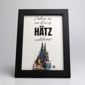 Aquarell-Druck gerahmt "Kölner Dom", 260112