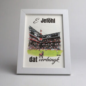 Aquarell-Druck gerahmt "FC Jeföhl", 260116