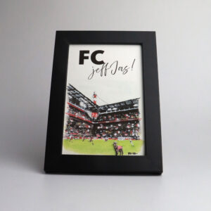 Aquarell-Druck gerahmt "FC jeff Jas!", 260131