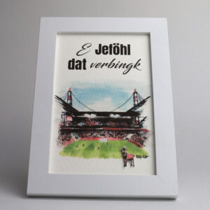 Aquarell-Druck gerahmt "FC Jeföhl", 260201