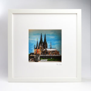 Limited Edition: Aquarell mit Rheinwasser gemalt & Domstein 14/50