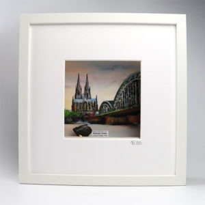 Limited Edition: Aquarell mit Rheinwasser gemalt & Domstein 15/50